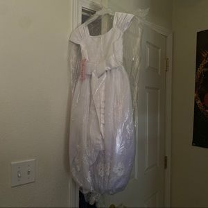 White Dress, girls baptism/wedding dress size 8